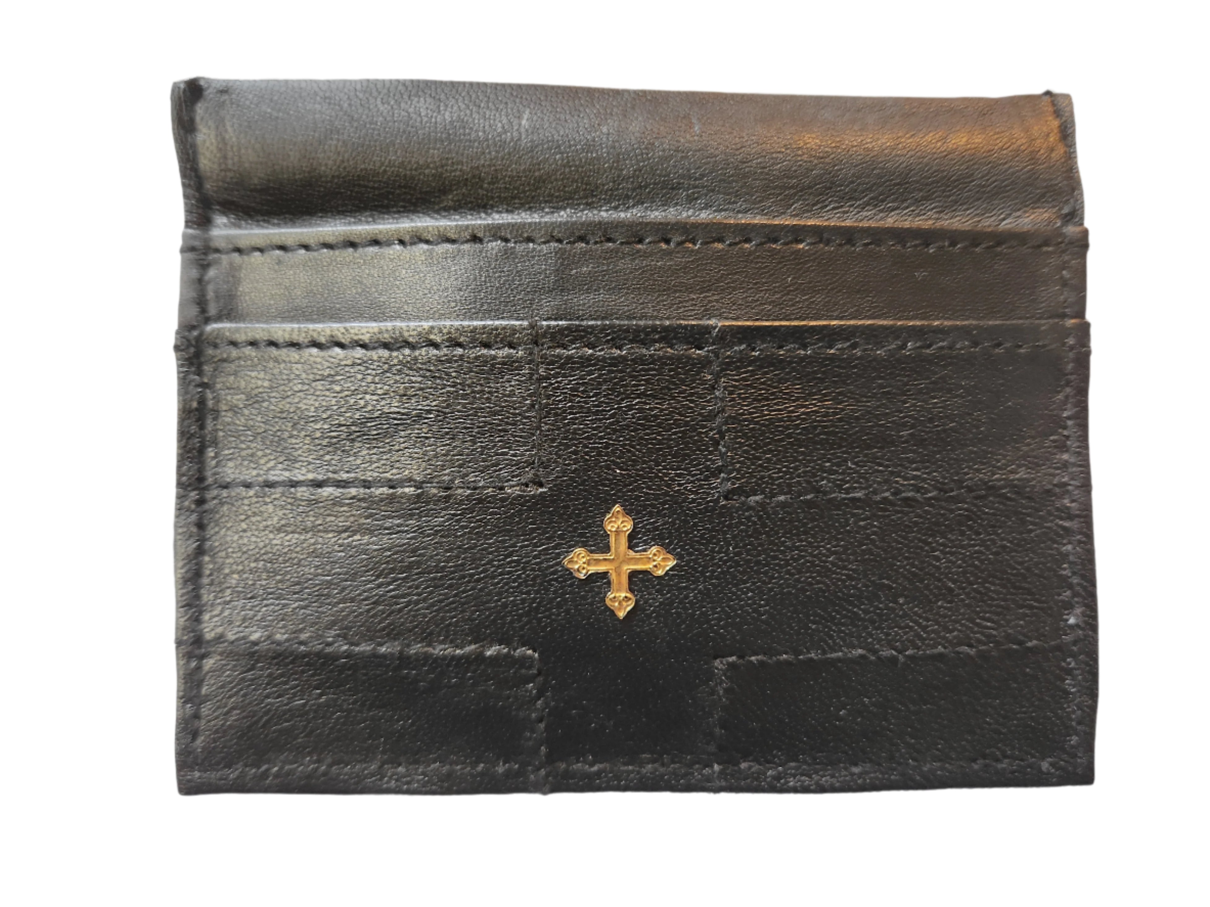 Leather Christian Card/Coin Wallet