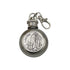 Lady of Lourdes Holy Water Flask SS Round w/ Keychain   1 oz
