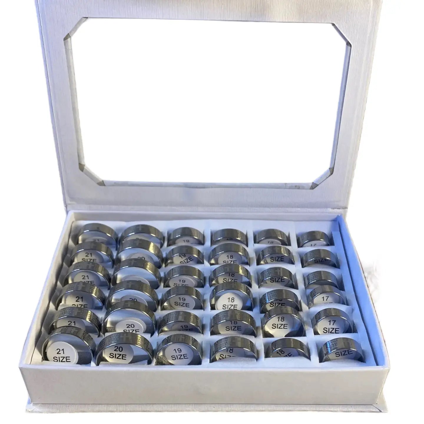 Rings Display "Padre Nuestro" Prayer   (36 pcs)