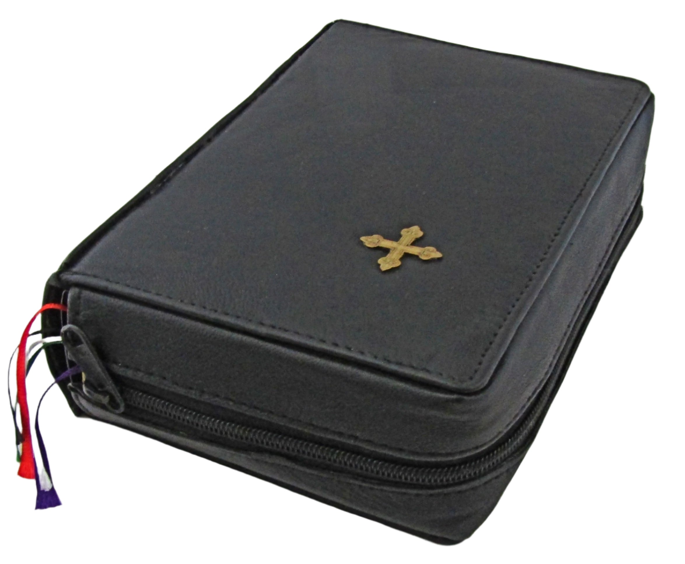 Brass Cross Leather Missal Cover