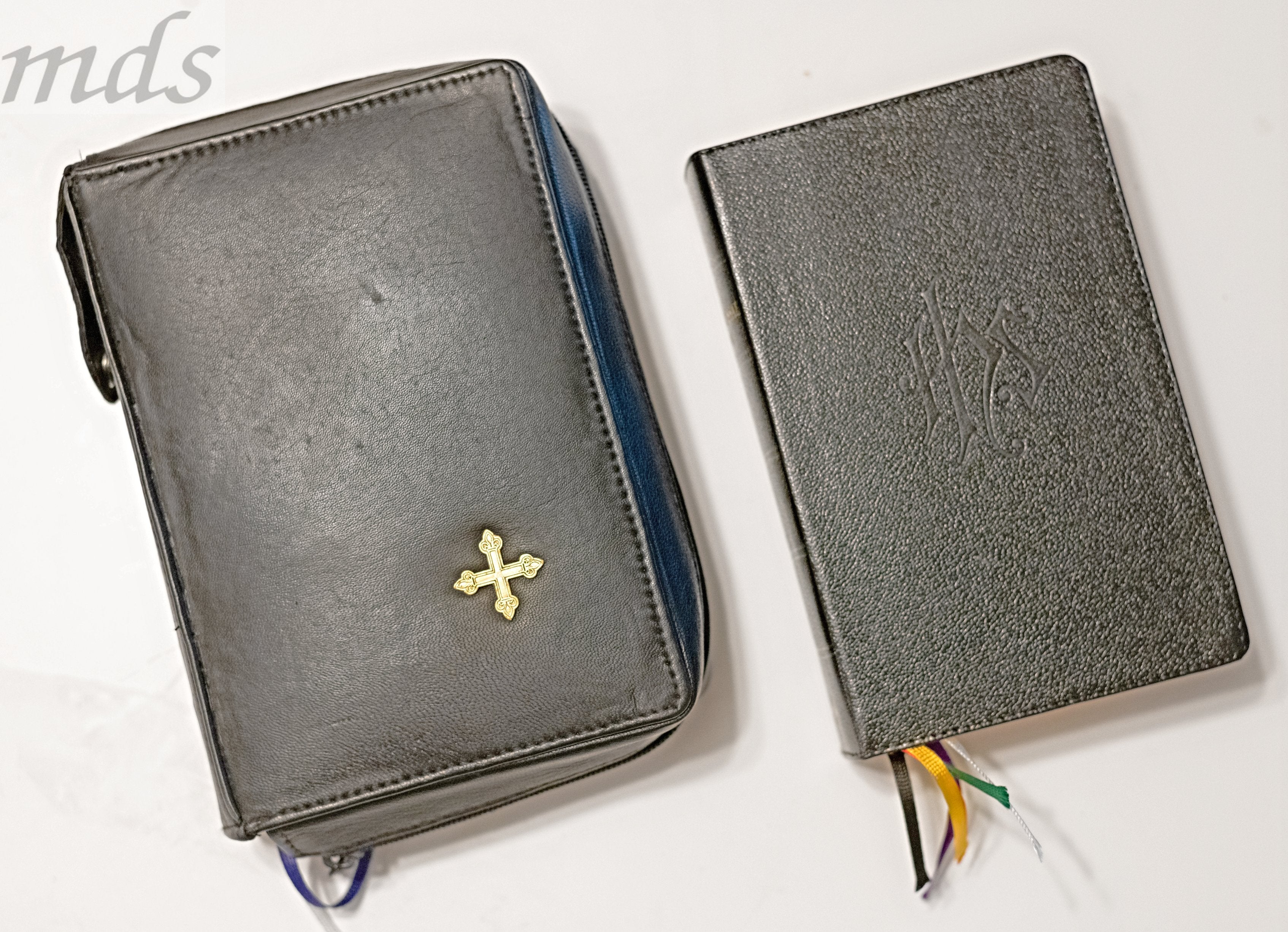 Brass Cross Leather Missal Cover