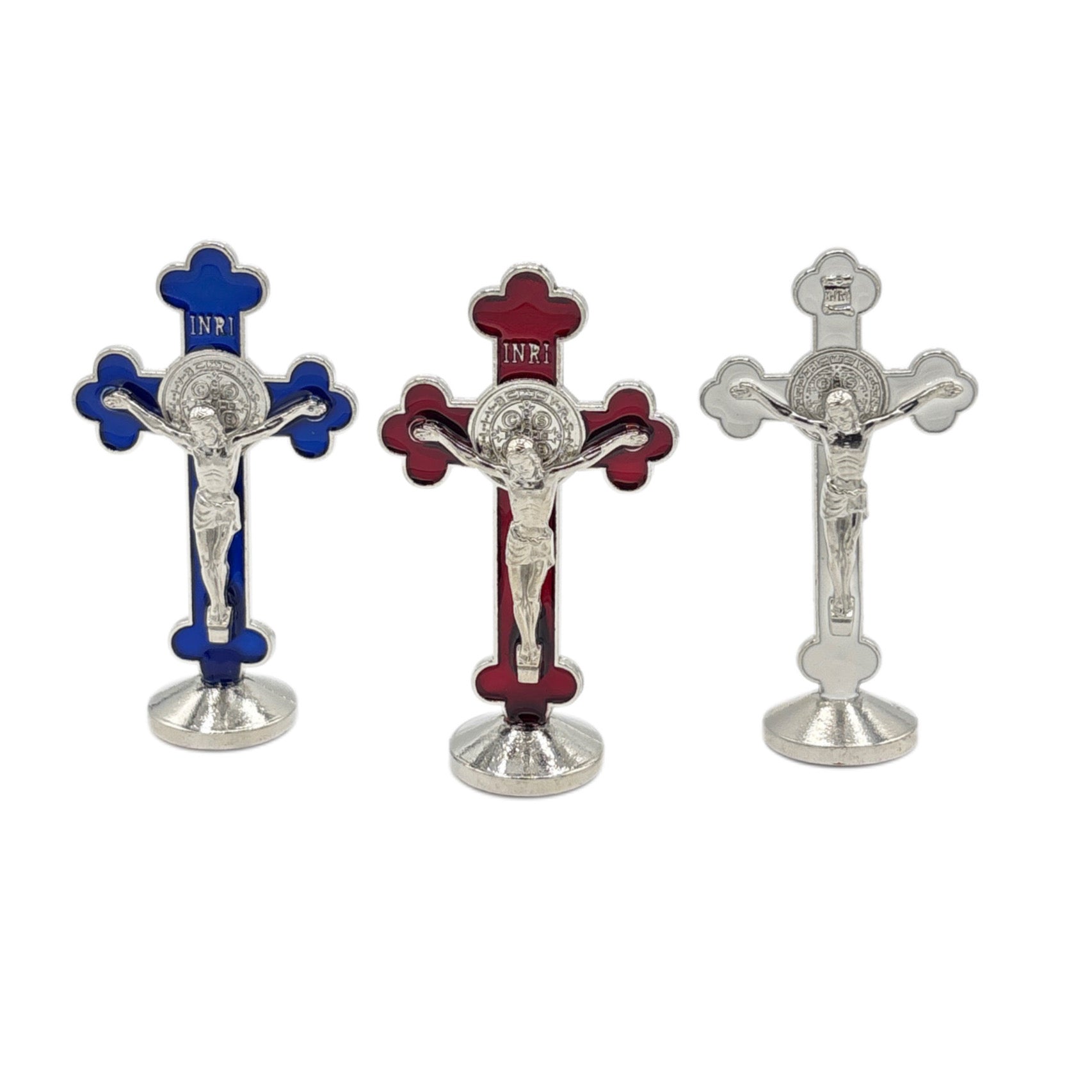 Crucifix Dashboard Statuette SILVER 3”