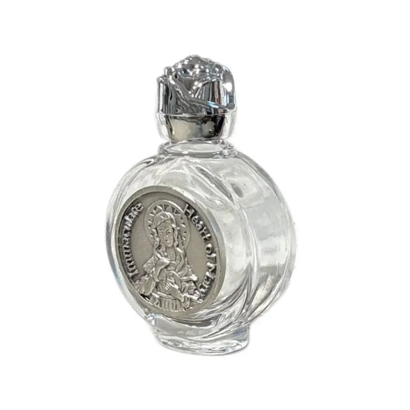 Holy Water Bottle - Immaculate Heart of Mary Rose Top  2.5"