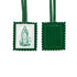 Scapular- Lady of Grace + Immaculate Heart GREEN  2” 