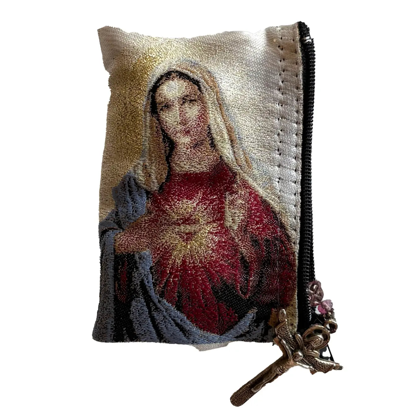 Sacred Heart of Mary MD Rosary Pouch    4" x 6"