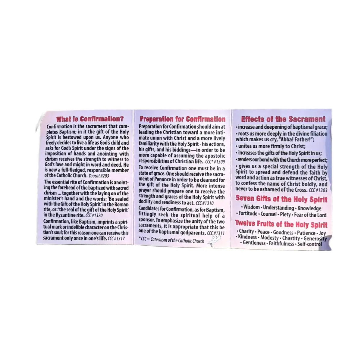 Primer for Confirmation Prayer Card Pamphlet    (25/pk)