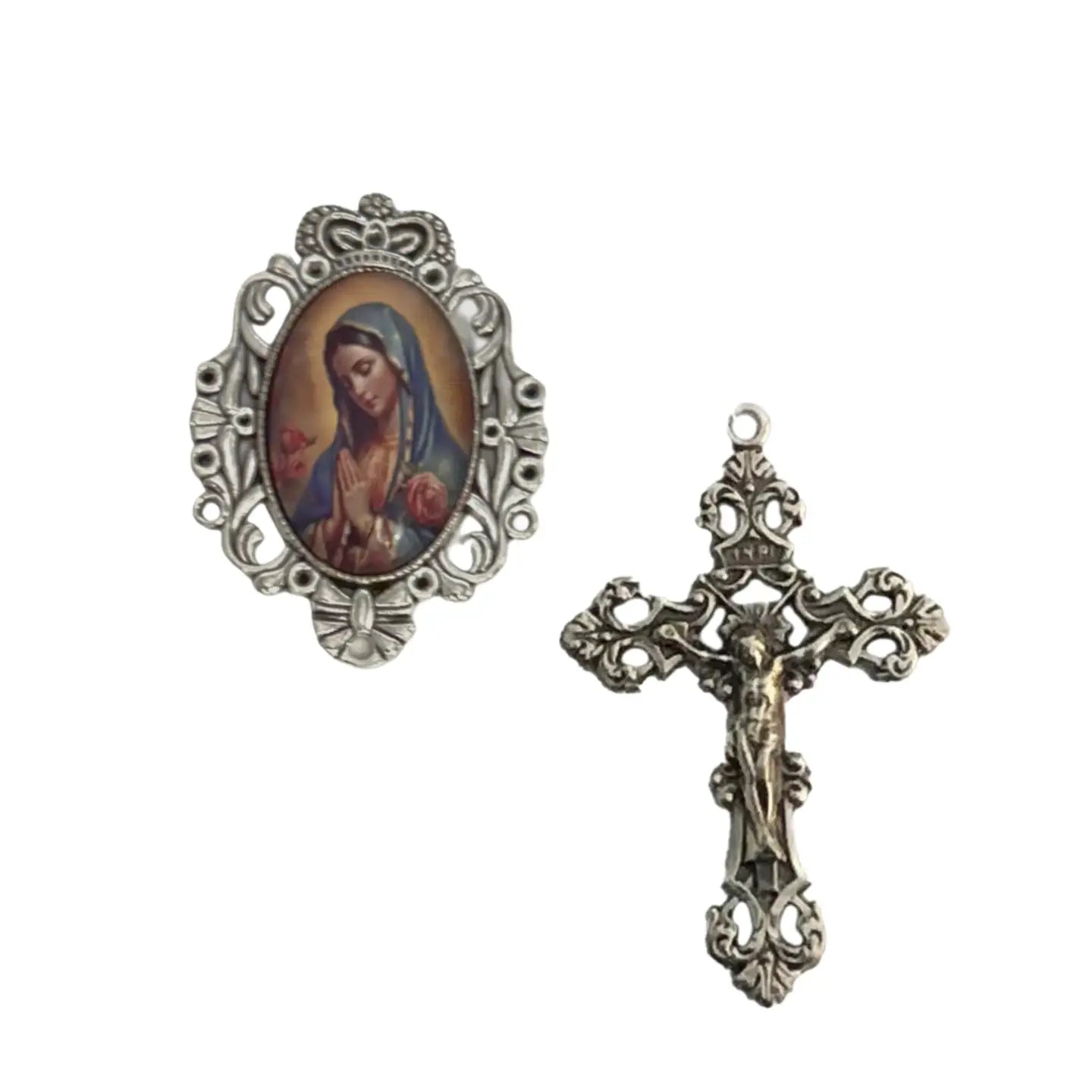 Lady of Guadalupe Rosary Center Set   (2.25" Crucifix)