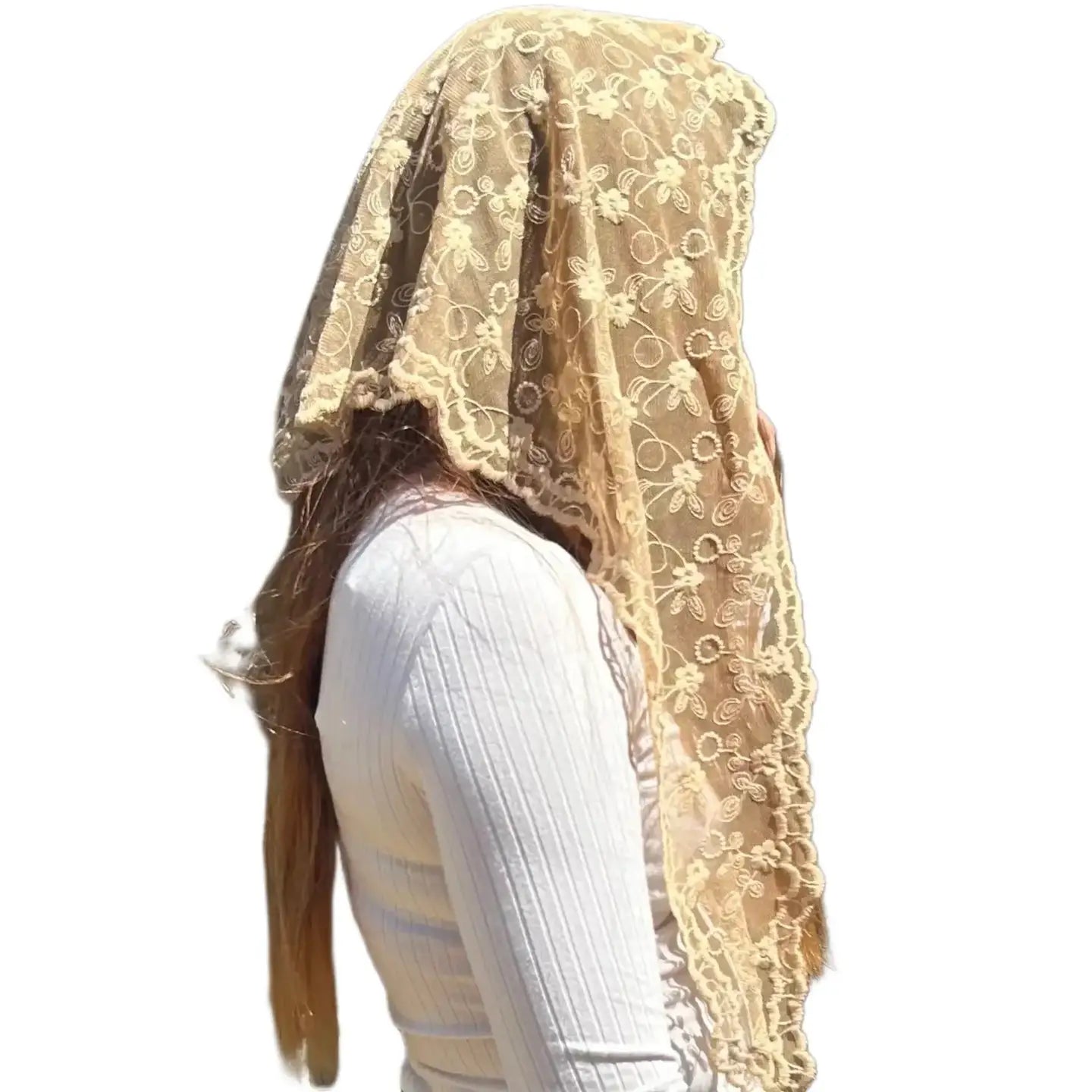 St. Rebekah Veil - BEIGE