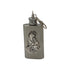 Madonna & Child Holy Water Flask SS Rectangle w/ Chain   2 oz