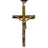 Wooden Cross Necklace w/ Antique Style Solid Brass Corpus Pendant (ACC1)