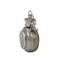 Lady of Lourdes Holy Water Flask SS Round w/ Keychain   1 oz