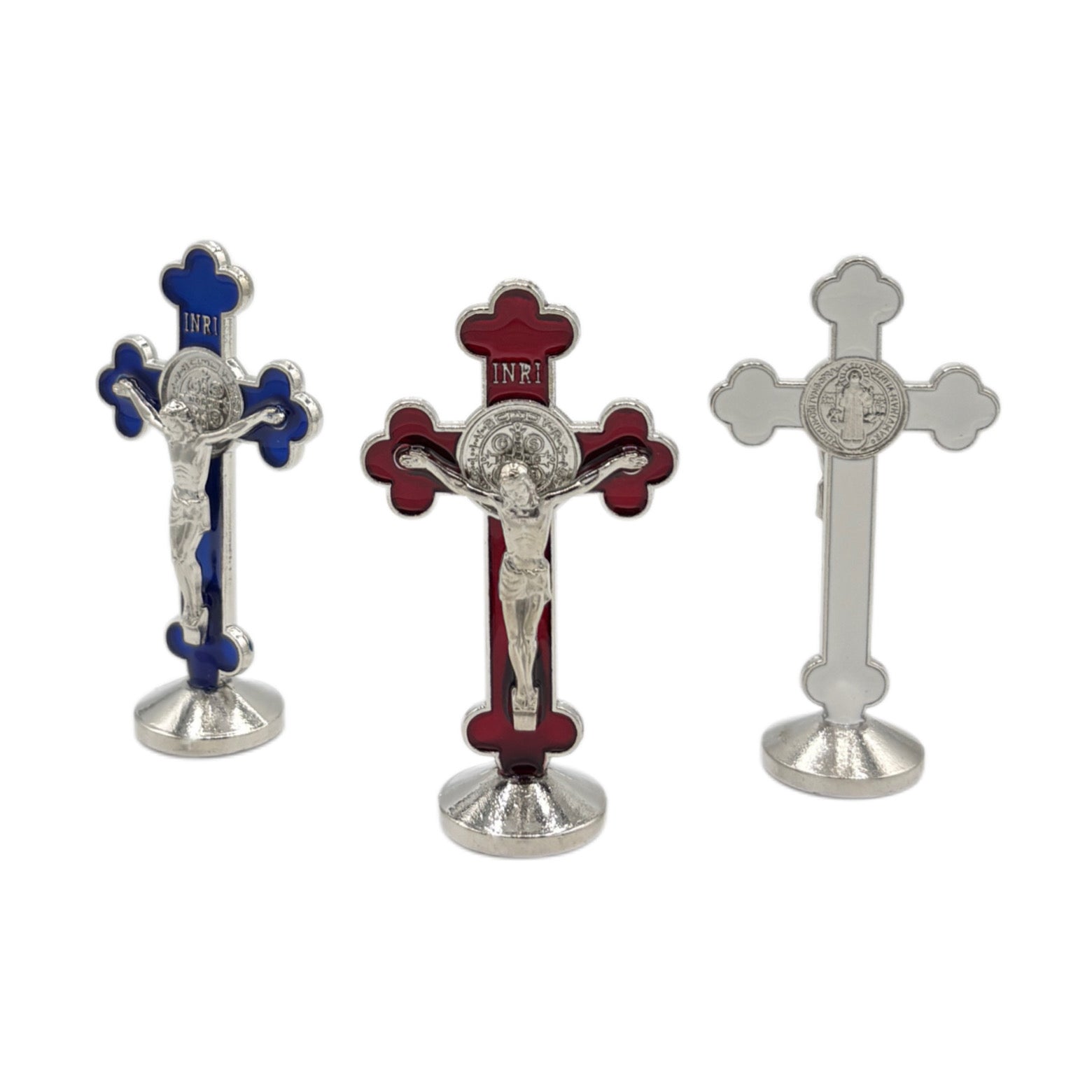 Crucifix Dashboard Statuette SILVER 3”