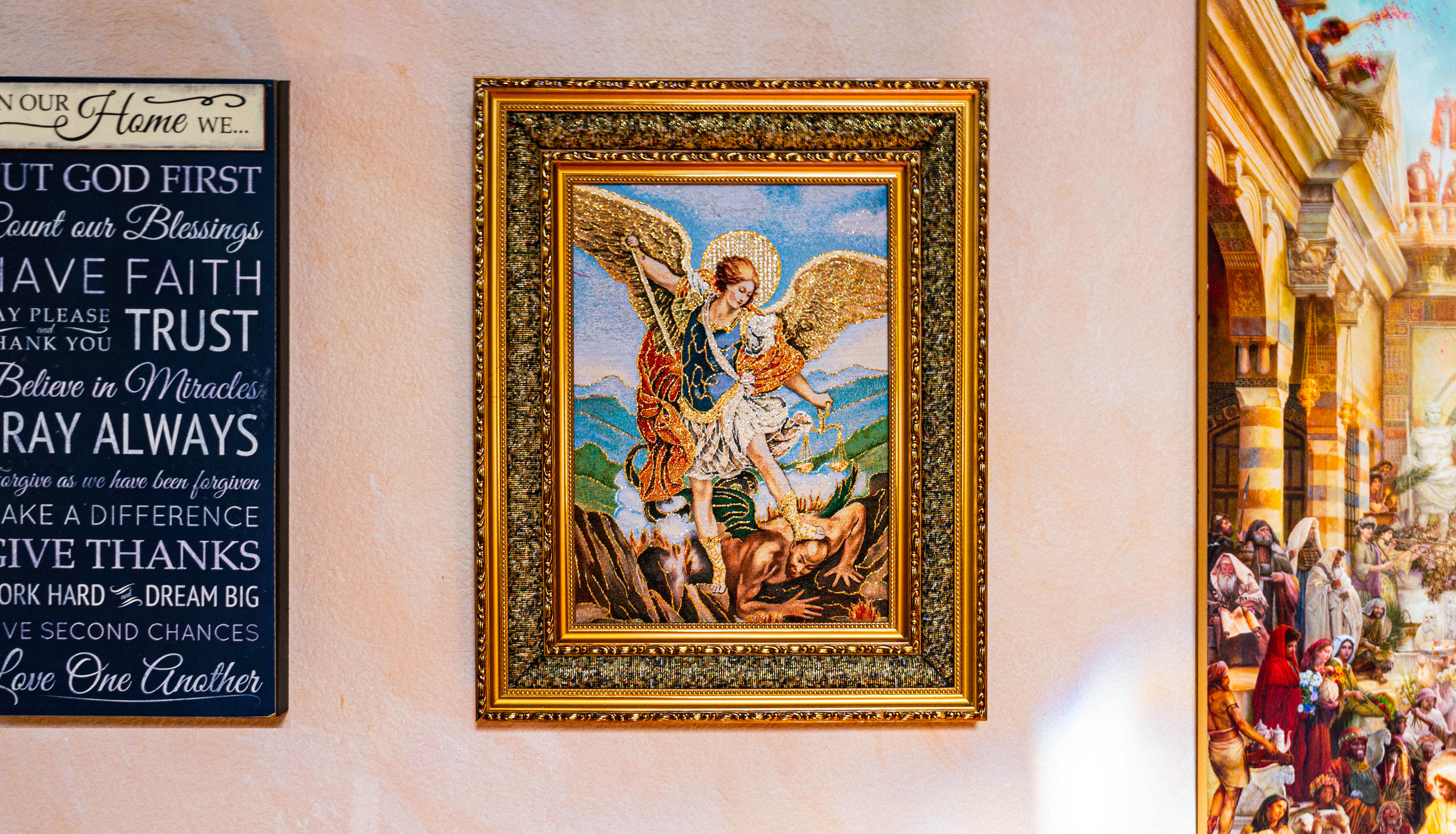 St. Michael The Archangel  -Double Padded       (17" x 21")