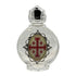 Holy Water Bottle- Holy Sepulcher Cross Encase Rose Top 2.5"