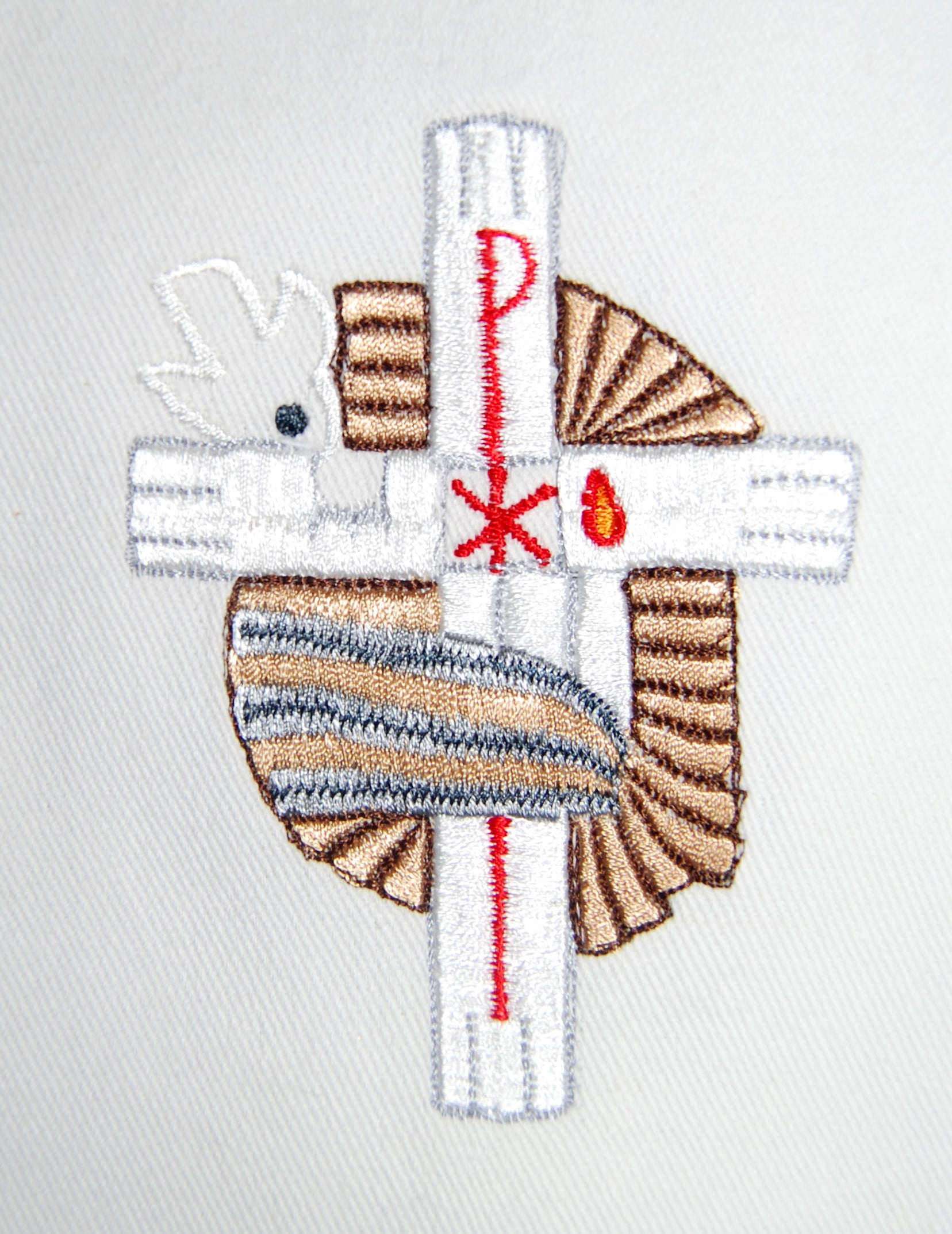 Embroidered Baptismal Bib (Poncho Style)