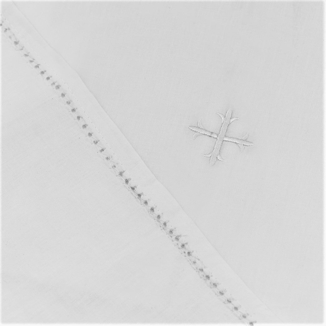 White Cross Cotton Altar Linens (3/pk) - (H100)