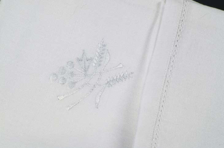 H135 Grapes & Wheat Weave Cotton Mass Linens