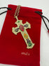 Gold plated inlaid Pectoral Cross w/ Chain (Pect1224)