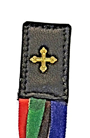 Bookmark w/ Real Leather & Brass Cross (LBK100)