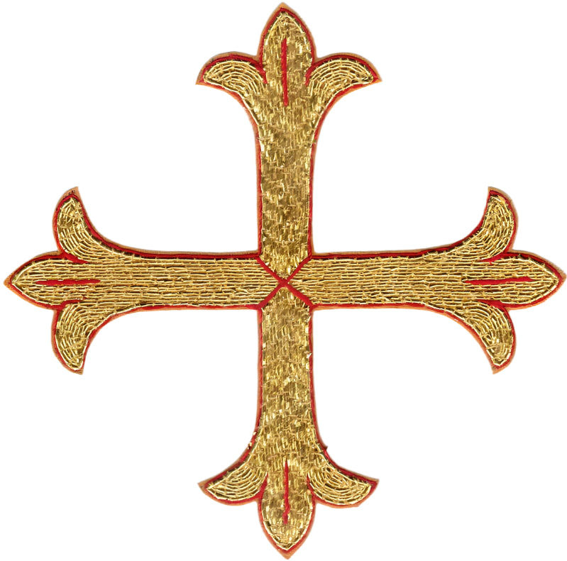 Greek Cross Applique - Hand Embroidered (M100)