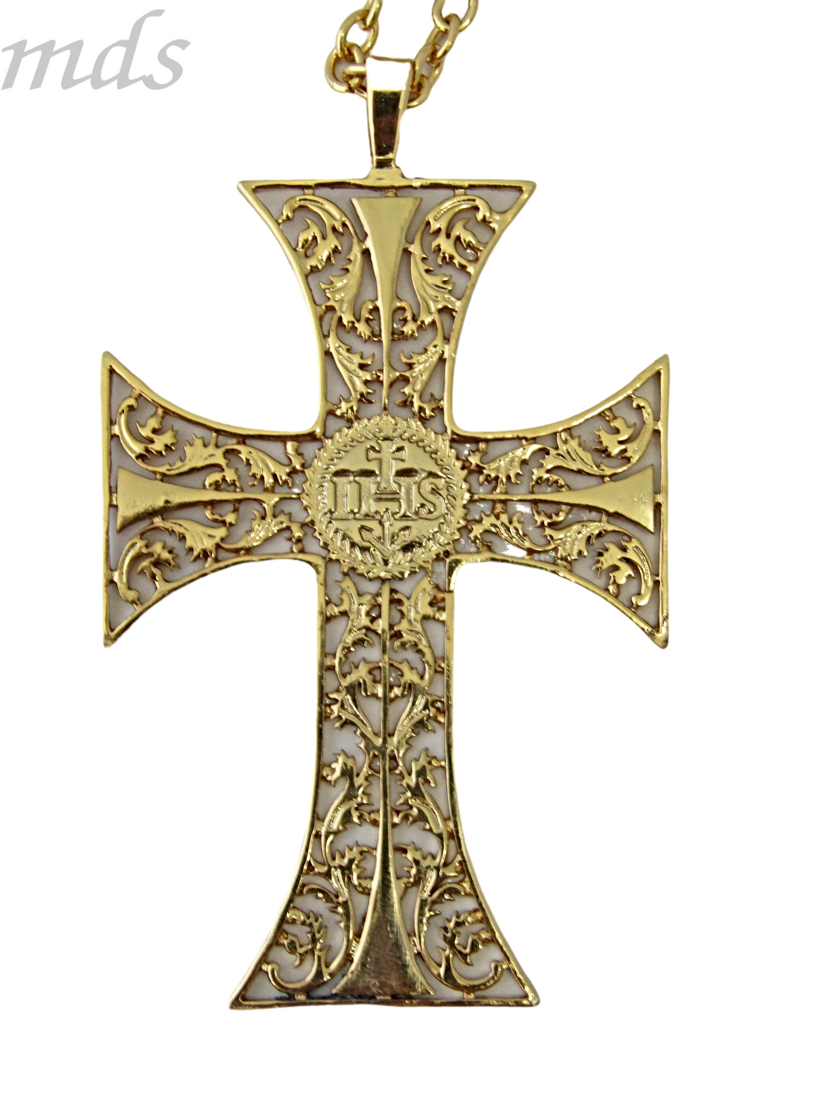 Antique Design Pectoral Cross w/ Chain (#6)