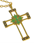 Gold Plated Inlay Cross w/ Chain (Pect6)