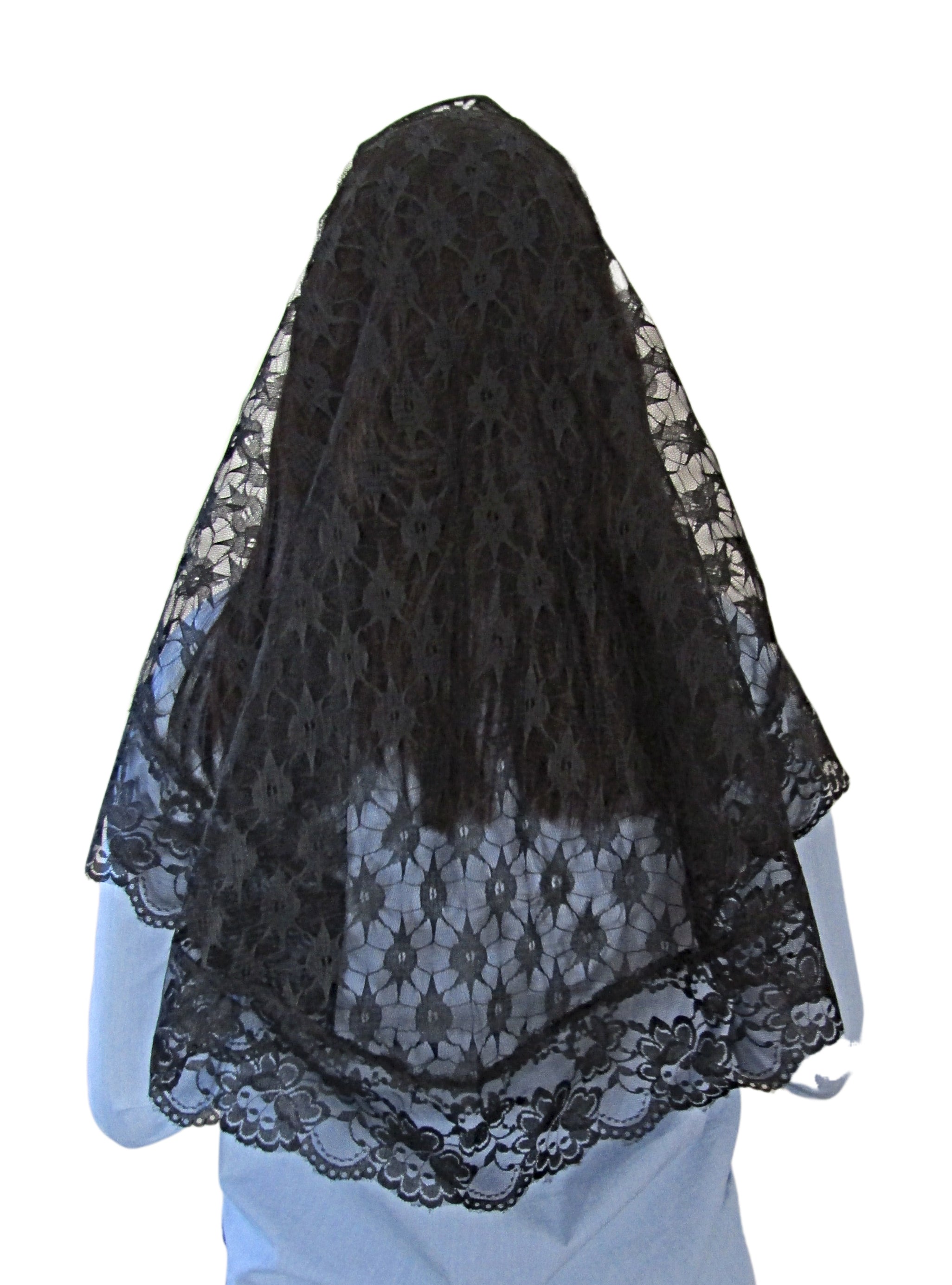 Veil - Lace w/ Lace trimmed Mantilla (2100)