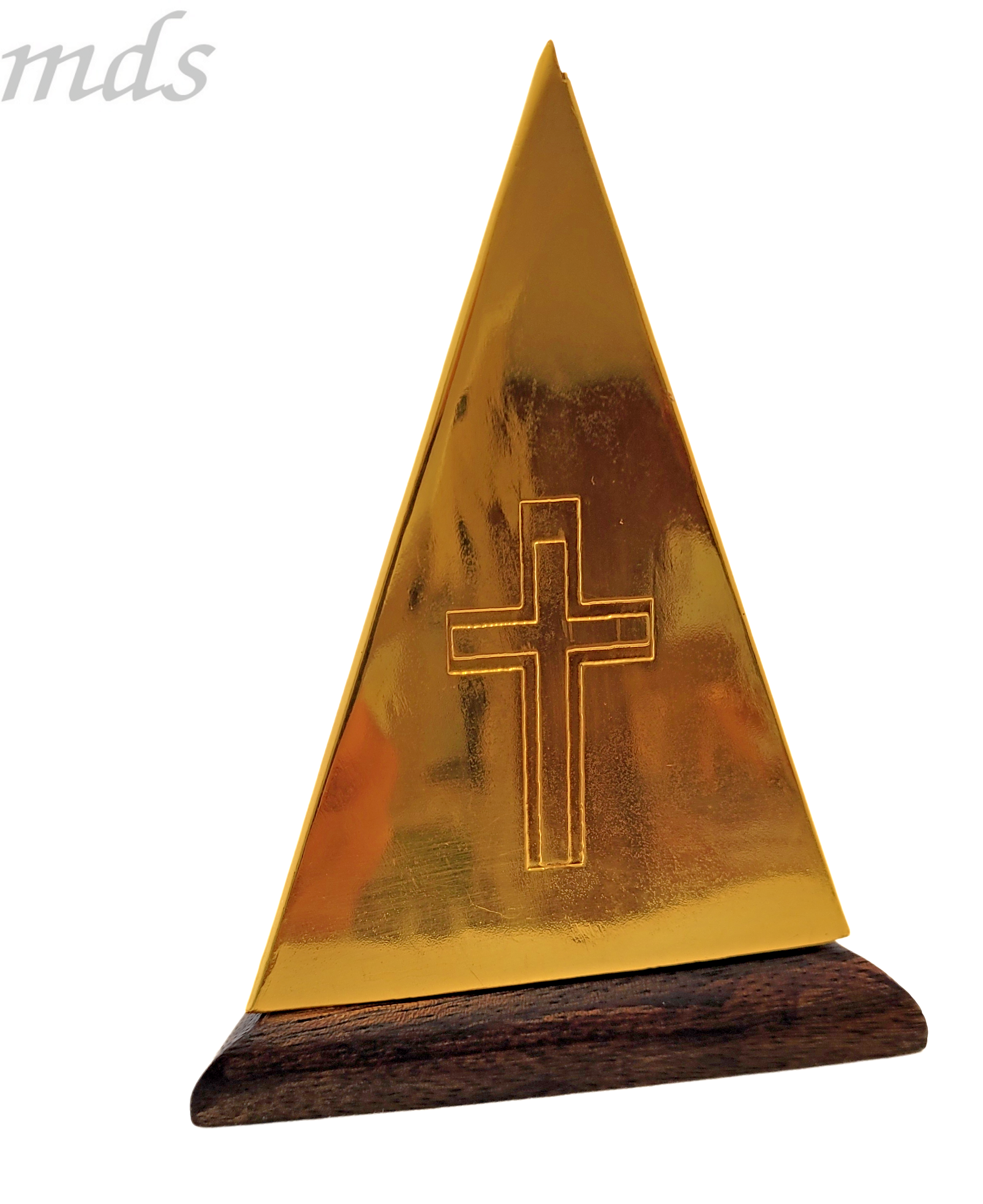 Pyramid Brass Incense Burner w/ Incense 5"