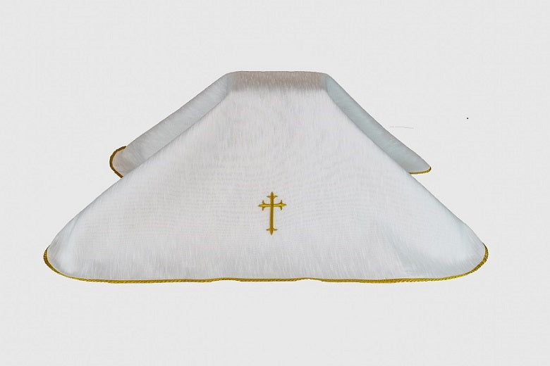 Urn Cover- Embroidered Latin Cross w/ Gold Piping