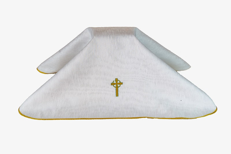 Urn Cover- Embroidered Celtic Cross w/ Gold Piping