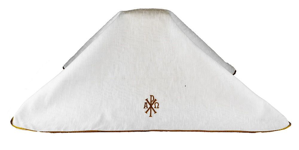 Urn Cover-Chi Ro design w/ Gold Piping