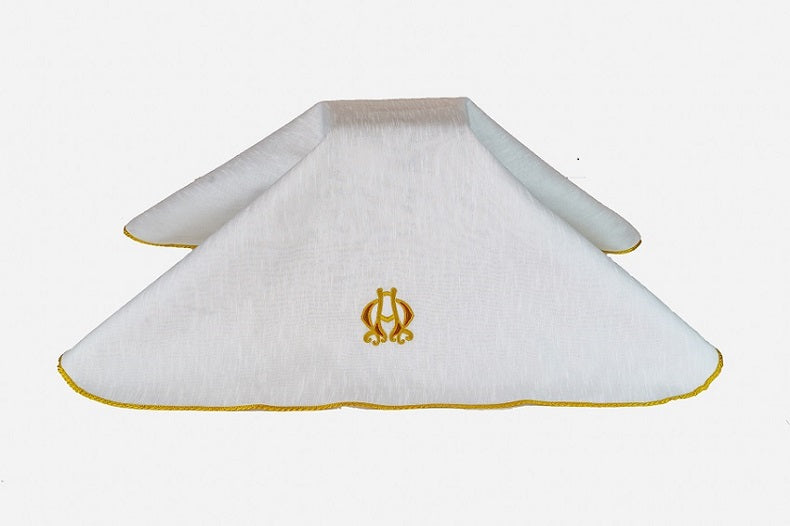 Urn Cover-Alpha/Omega Design w/ Gold Piping
