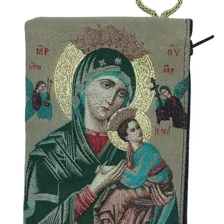 Our Lady of Perpetual Help SM Rosary Pouch     3″ x 4″