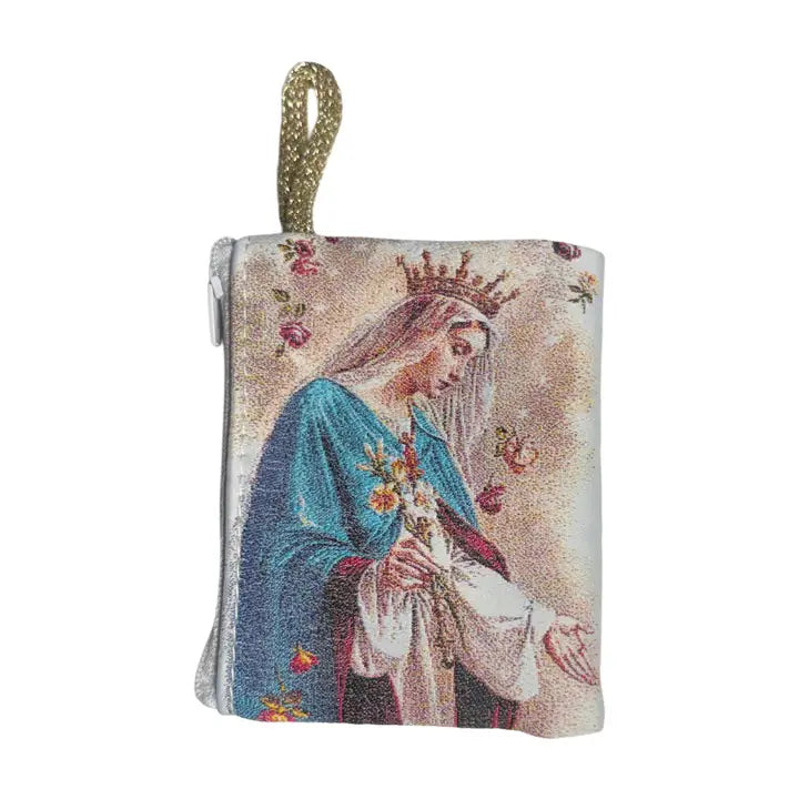 Mystic Rose SM Rosary Pouch    3″ x 4″