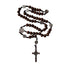 St. Benedict Wooden Rosary BROWN    16”