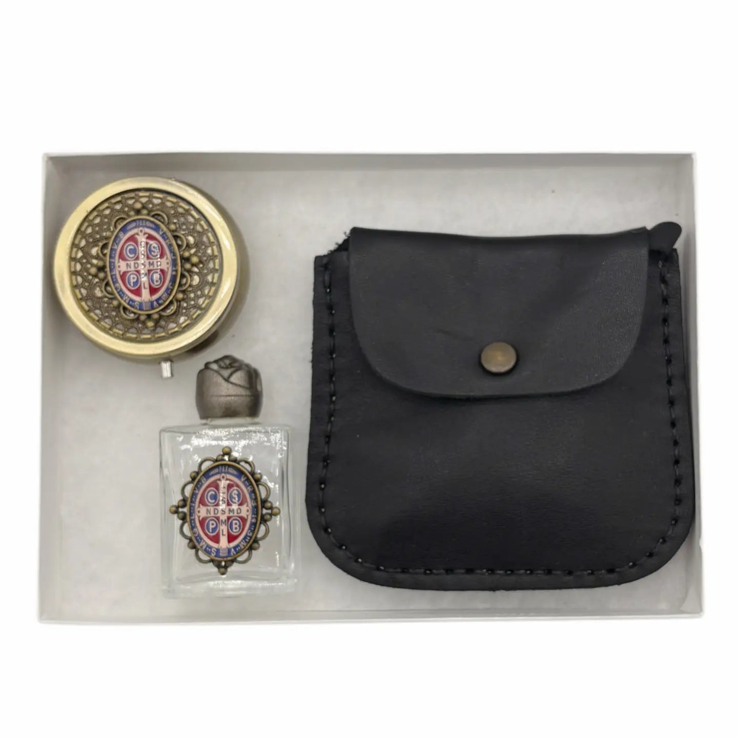 Gift Set - Burse, Pyx & Holy Water Bottle Bundle 