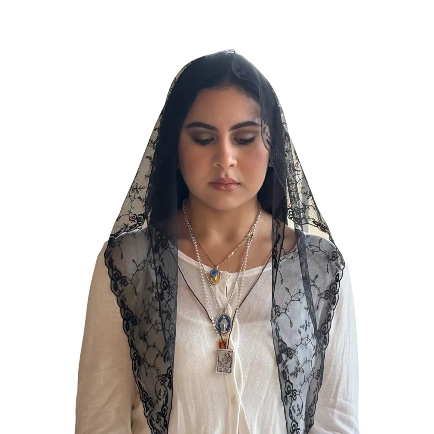 Veil ~ St. Teresa of Avila - BLACK 