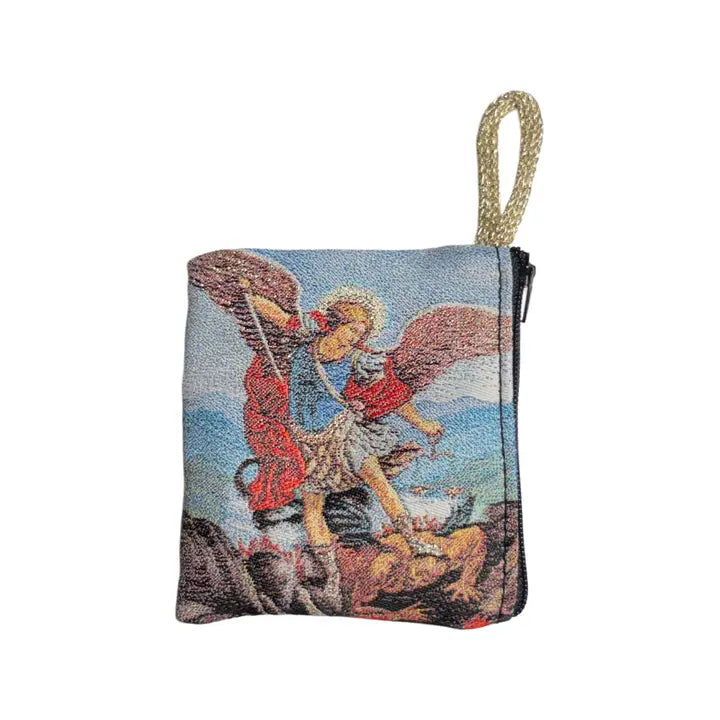 St. Michael SM Rosary Pouch    3″ x 4″