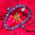 Gemstone - Genuine AMETHYST Bracelet w/ Cross Charm   7"
