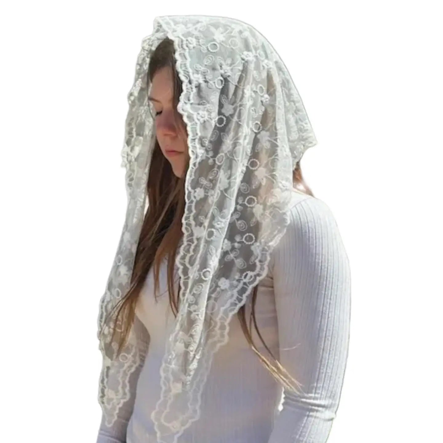 St. Rebekah Veil - WHITE