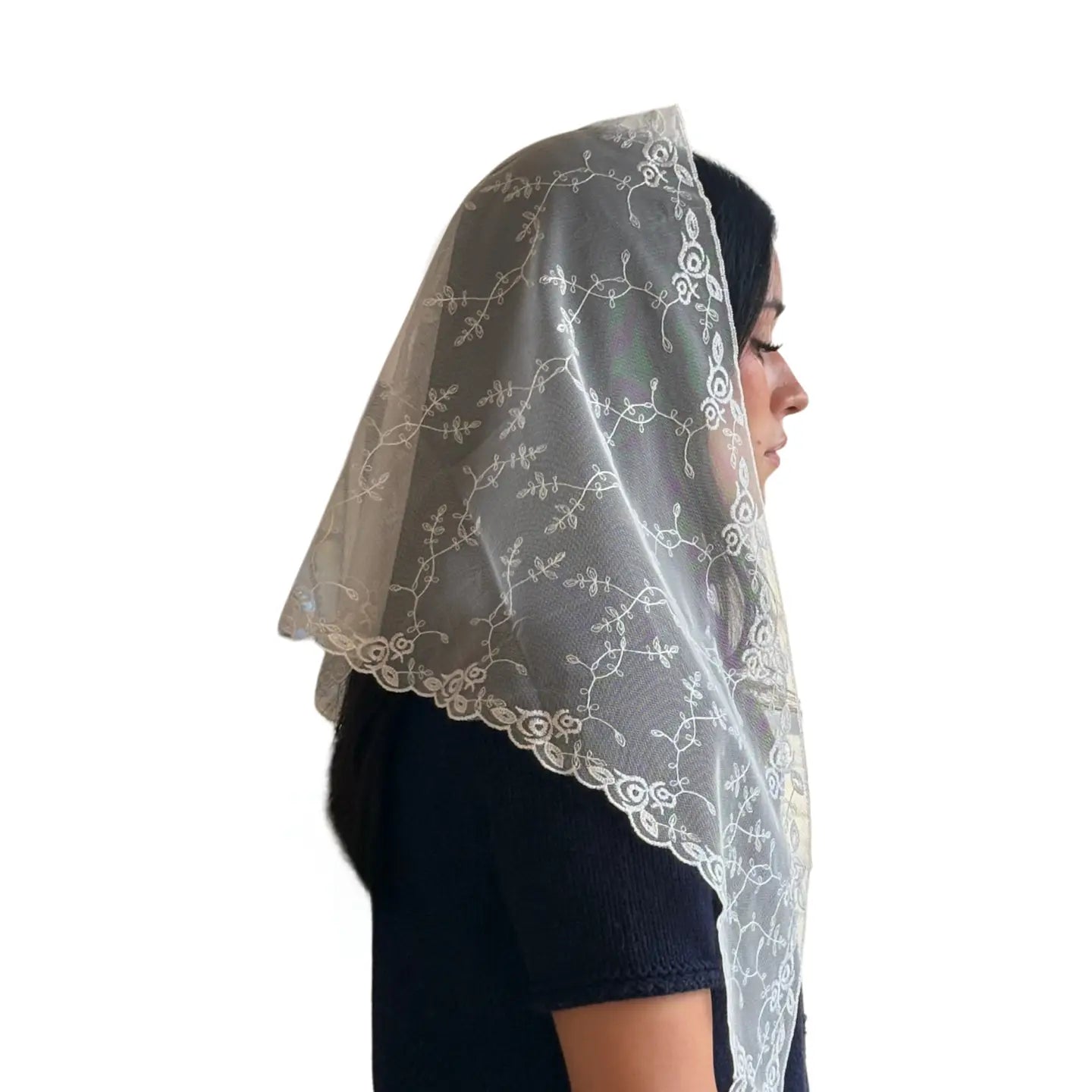 Veil ~ St. Teresa of Avila - WHITE