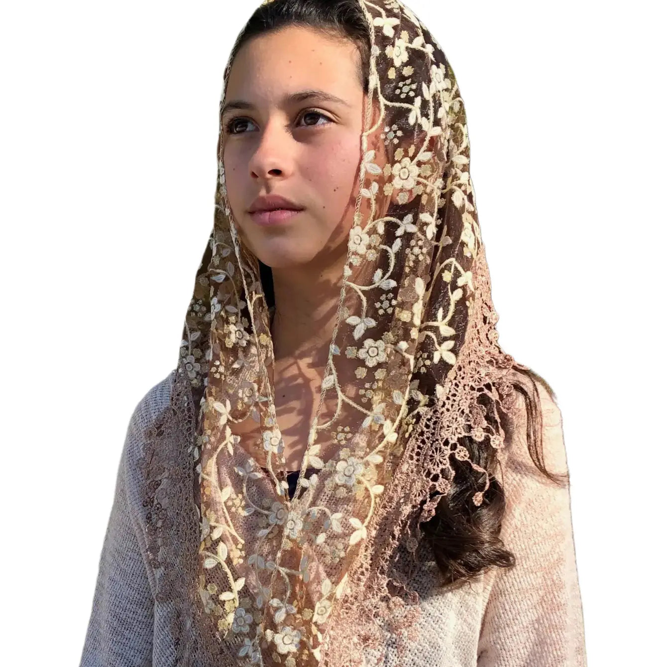 Cherry Blossom Veil - COFFEE