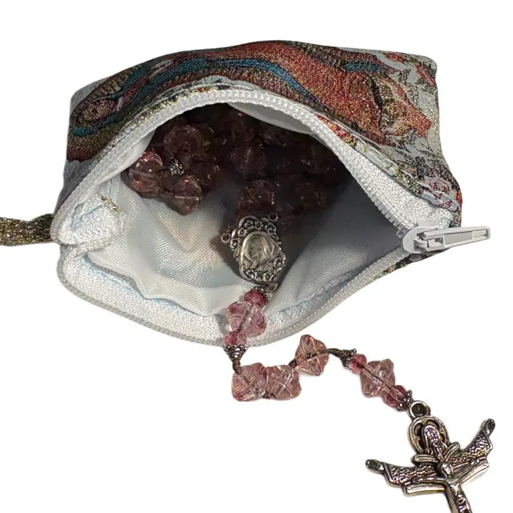 Our Lady of Guadalupe SM Rosary Pouch    3″ x 4″