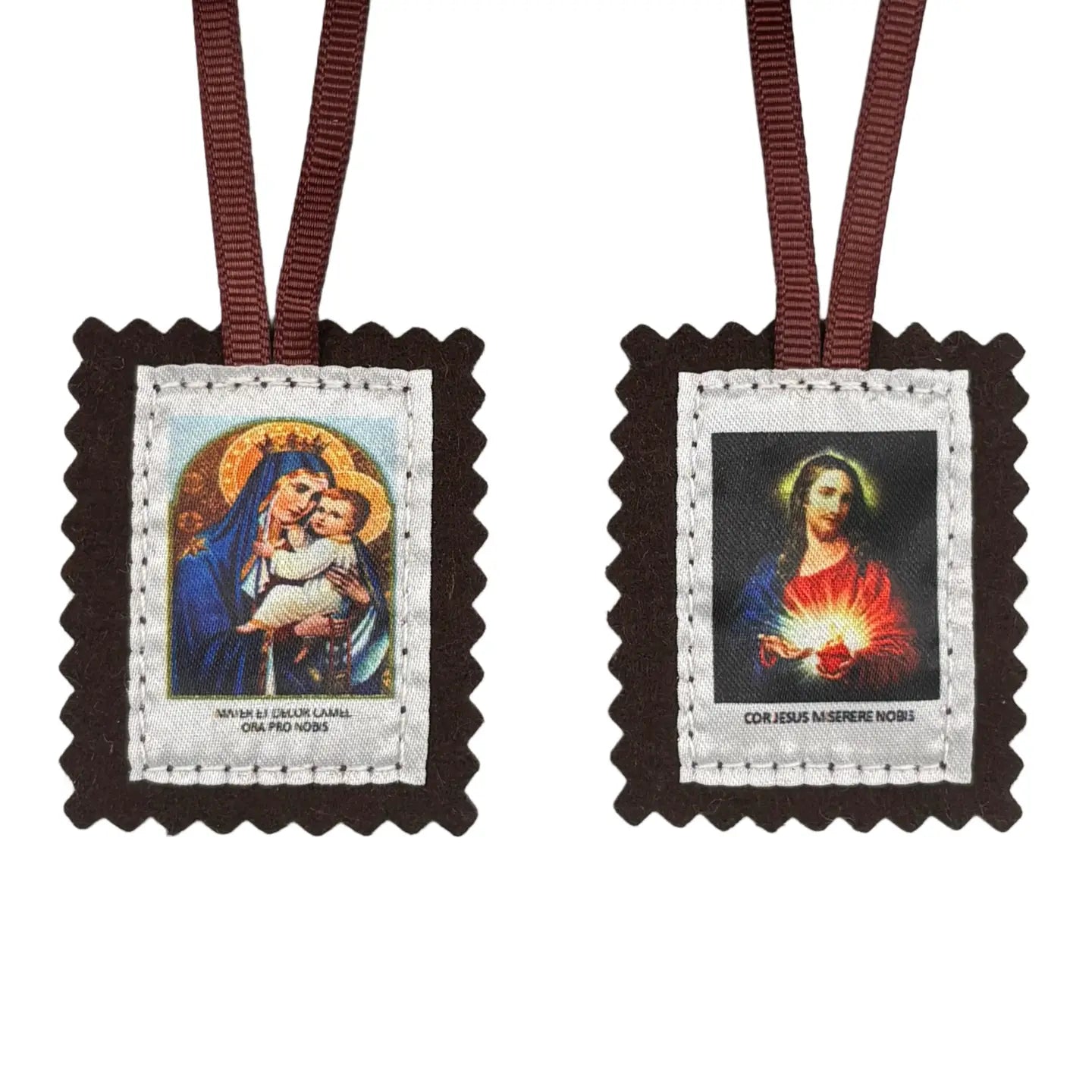 Scapular- Ora Pro Nobis  BROWN   2”