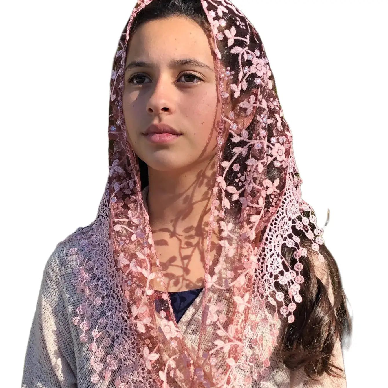 Cherry Blossom Veil - BURGUNDY