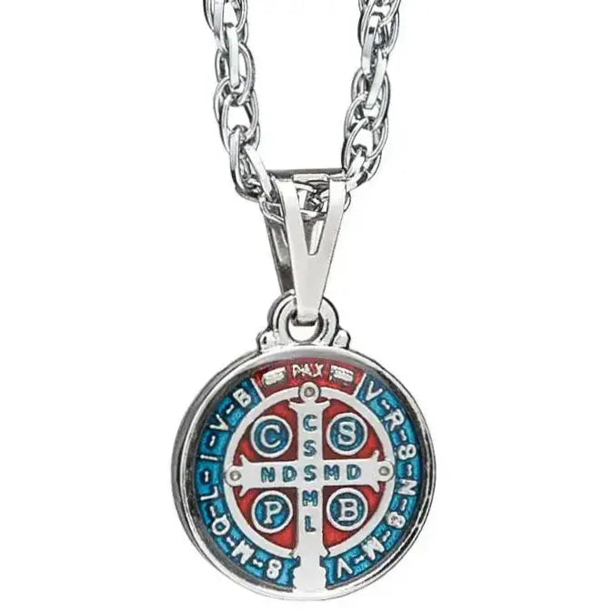 St. Benedict Medal SS Necklace    1"