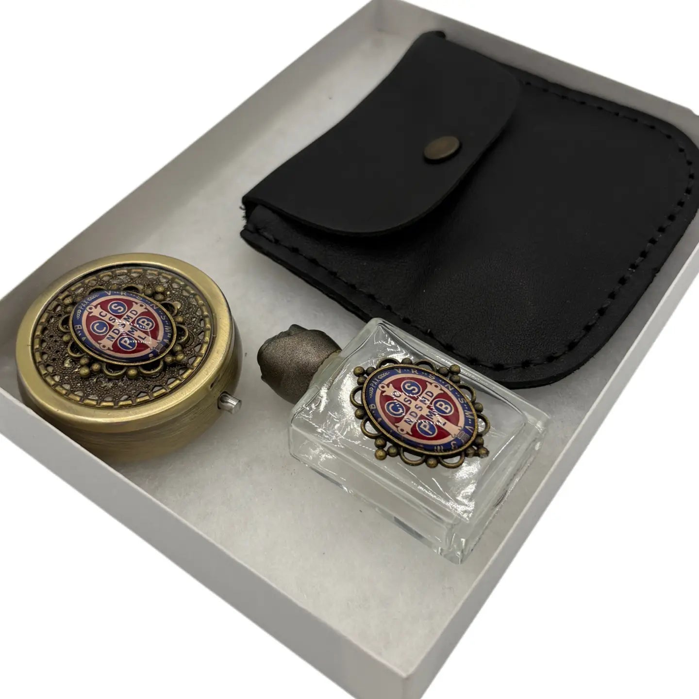 Gift Set - Burse, Pyx & Holy Water Bottle Bundle 
