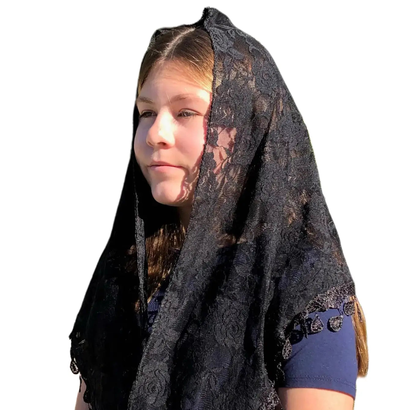St. Claire of Assisi Veil - BLACK