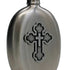Holy Cross Holy Water Flask SS Oval   3 oz