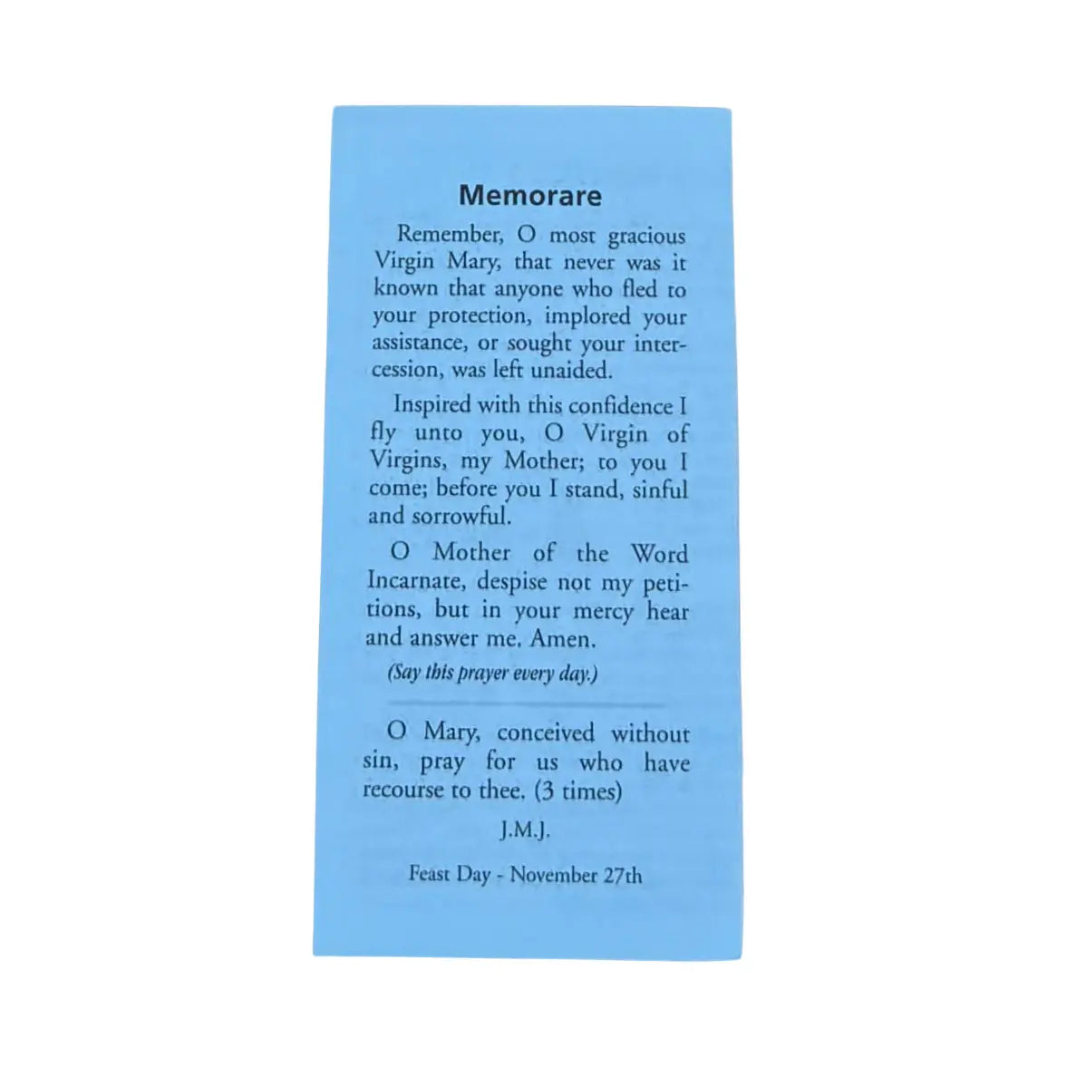 The Miraculous Medal Memorare Pamphlet    (25/pk)
